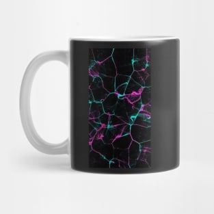 Neon Cyan & Purple Marble Pattern Mug